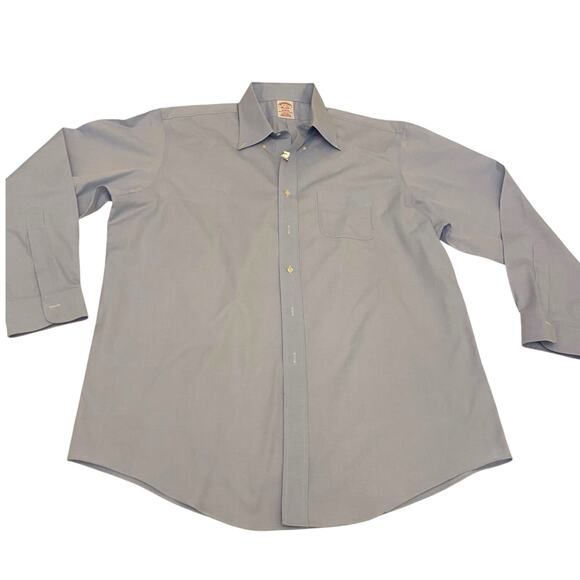 Brooks Brothers Madison The Original Polo Dress Shirt Blue 17-35 Career Wear - Picture 1 of 13